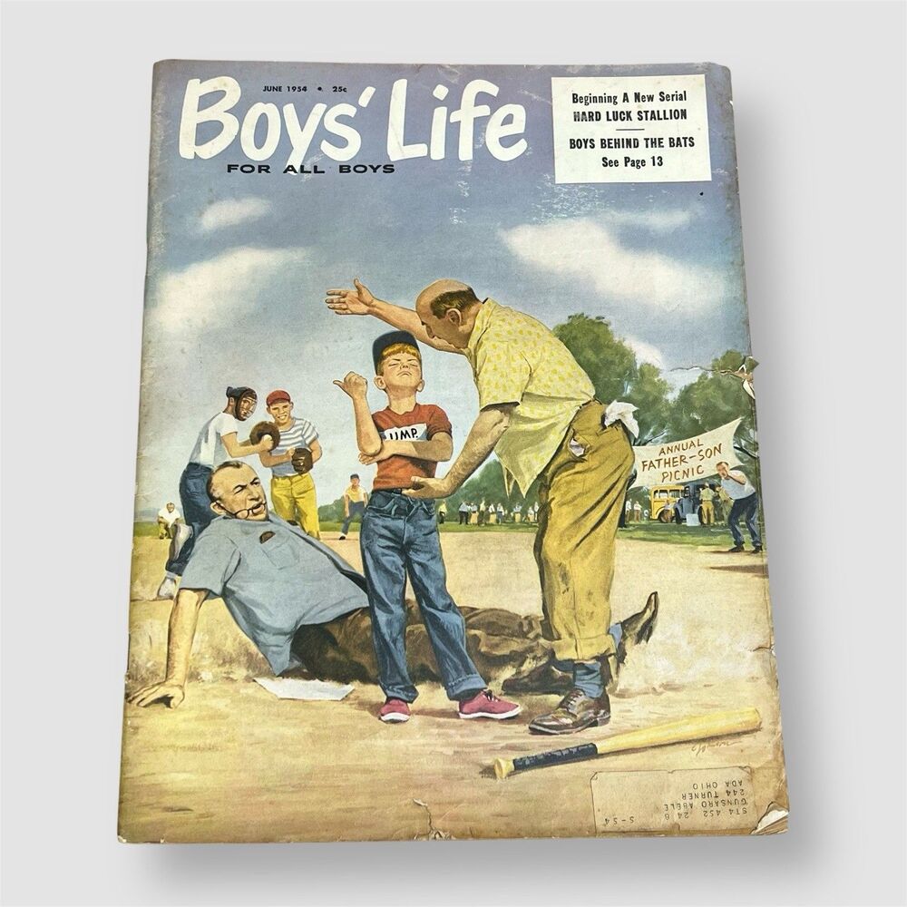 Vintage BOYS LIFE Magazine June 1954 Boy Scouts Advertisement Hard Luck Stallion